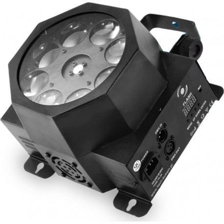 Flash Jeu de lumières Jeu de lumière - Noir - Spot GOBO 8x3W à LED
