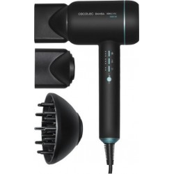 Cecotec Sèche-cheveux ionique cecotec bamba ionicare rockstar ice noir, moteur numérique