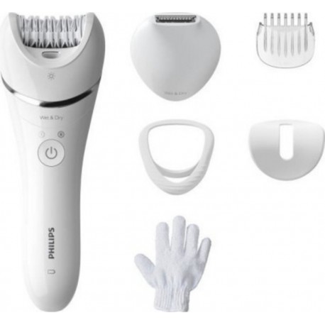 Philips bre715/00 epilateur satinelle advanced - 5 accessoires - blanc PHI8710103935506