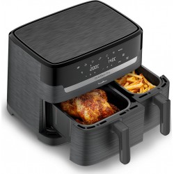 Moulinex Friteuse sans huile EZ901H20 Dual Easy Fry 8.3 L