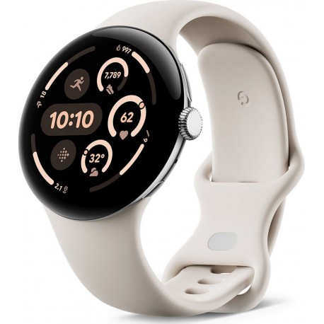 Google Montre connectée Pixel Watch 3 45mm Argent Poli Bluetooth