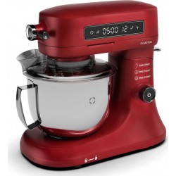 Klarstein Robot pâtissier Chiara 1600W 12 vitesses Bol Inox Rouge