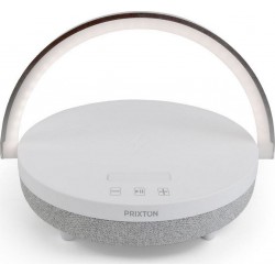 Prixton Enceinte Bluetooth Lampe LED Multifonction Bluetooth Blanc