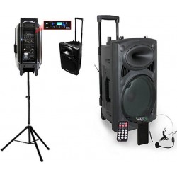 Ibiza Enceinte sono PORT15VHF-BT Système karaoké mobile 800W