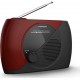 Thomson Radio FM Radio FM portable RT353 rouge et noire