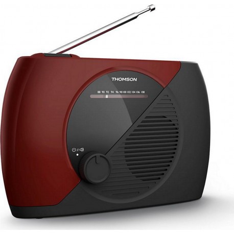 Thomson Radio FM Radio FM portable RT353 rouge et noire