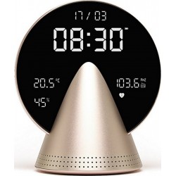 Lexon Radio réveil Conic Clock avec fonction Bluetooth Or