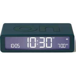 Lexon Réveil Flip Classic Rechargeable en USB-C Bleu