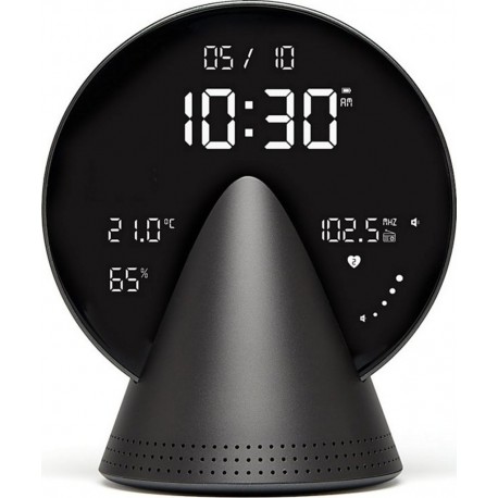 Lexon Radio réveil Conic Clock avec fonction Bluetooth Gris