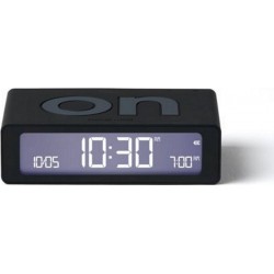 Lexon Réveil Flip Mini de Voyage Rechargeable Noir