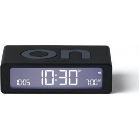 Lexon Réveil Flip Mini de Voyage Rechargeable Noir