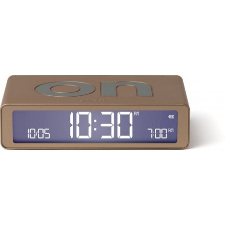 Lexon Réveil Flip Classic Rechargeable en USB-C Or