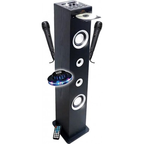 Inovalley Enceinte Bluetooth HP49CD-OVNI - 100W - USB BT FM, 2 Micros