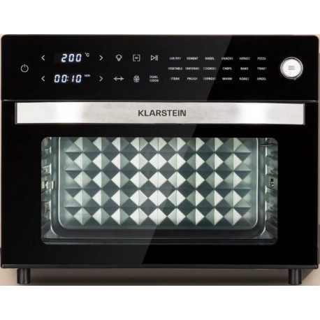 Klarstein Friteuse sans huile Vigor Air 1800W 30L Noir