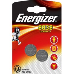 Energizer 2 piles boutons lithium 3V CR 2032 (lot de 2 soit 4 piles)