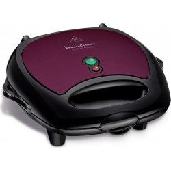 Moulinex Breaktime Gaufrier Croque-Monsieur Prune Violet Noir 700W SJ615612